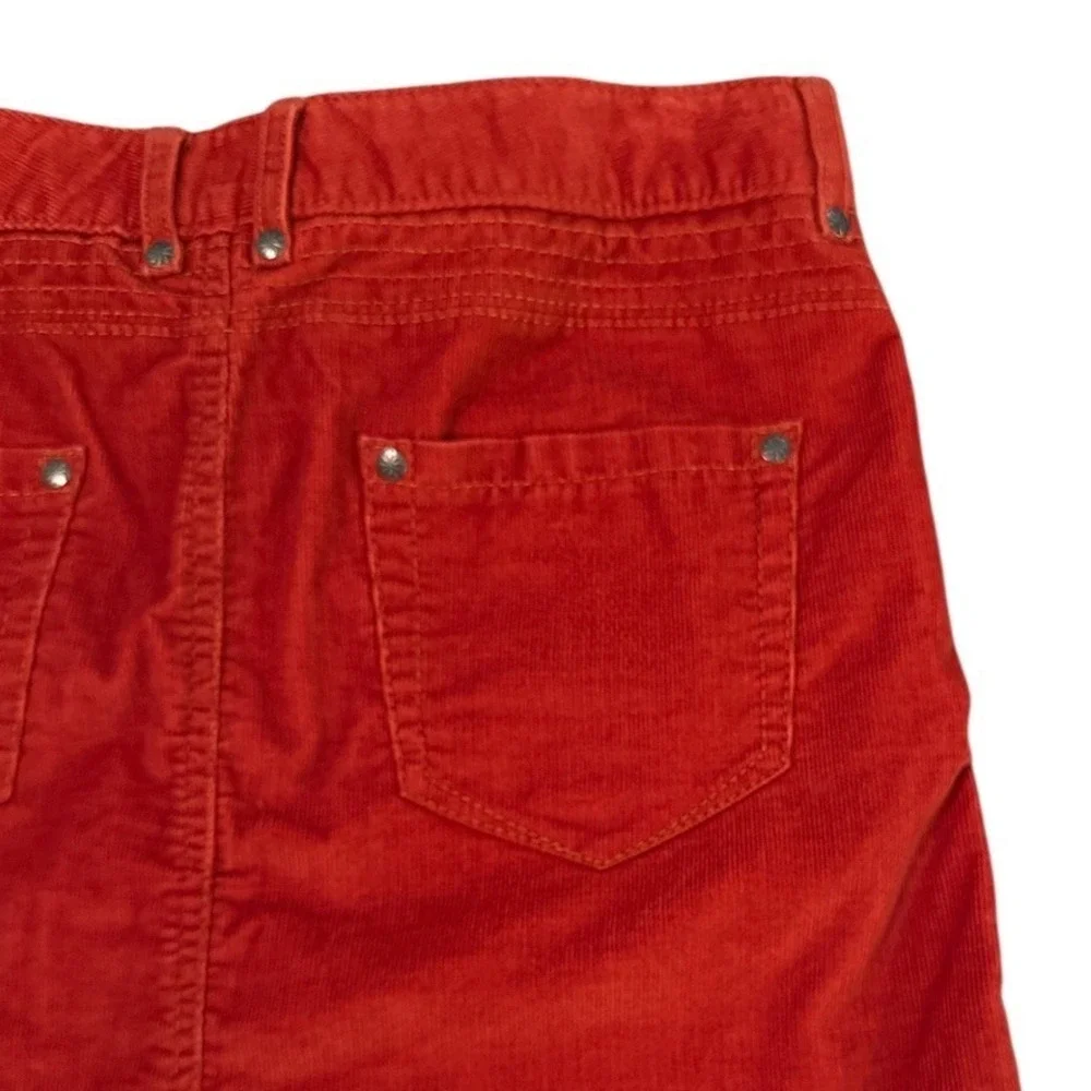 NWT Athleta Corduroy Mini Skirt Burnt Orange Size 4 Preppy Retro‎ 70's